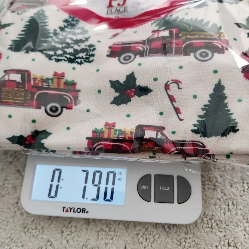 Boys Girls kids Christmas Truck Cotton Pajama Set Red Green White Size 10‎